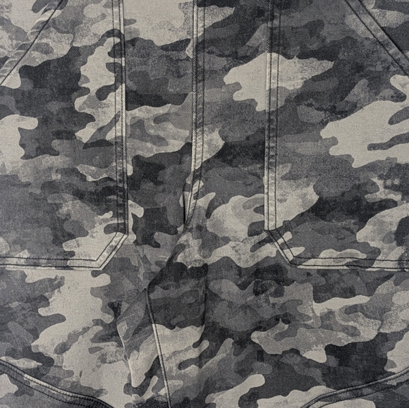 SPANX Stretch Twill Cargo Jogger Pants Womens Medium Gray Ankle Zip Slimming - Picture 7 of 16